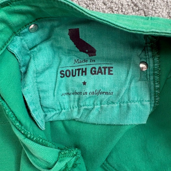 AG Adriano Goldschmied the Stevie Ankle Jeans Slim Straight Size 29 Kelly Green - Picture 7 of 11